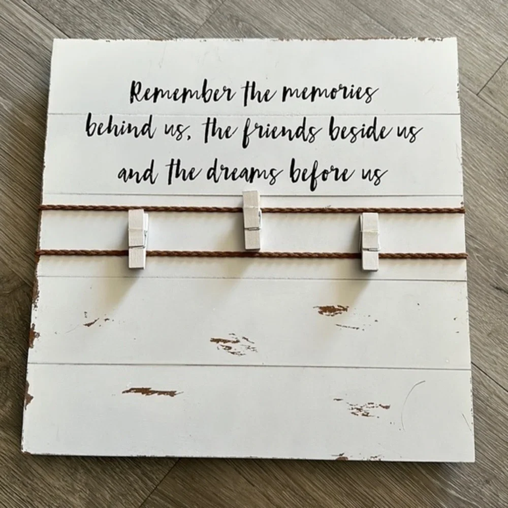 Friends Memories Photo Pin Rustic Frame
